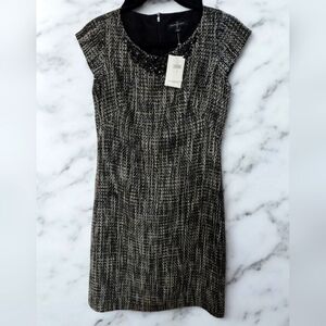 NWT Banana Republic Tweed Dress with Beaded neckline
